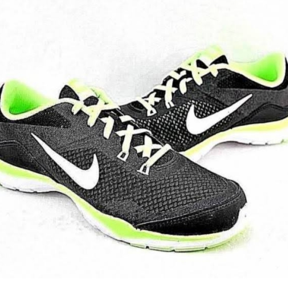 Nike Women's Flex Trainer Black/Green/White size10